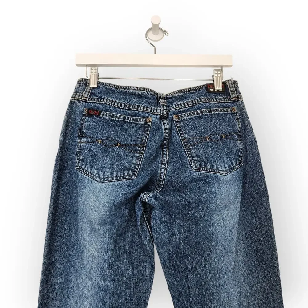 Y2K Mudd Low Rise Flare Jeans Blue Denim Vintage 2000s Mall Brand Bratz 6 - Picture 9 of 14